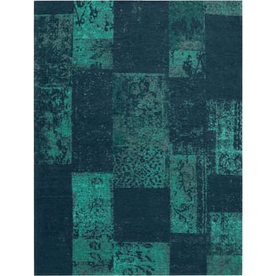 Vlakgeweven tapijt Marbella turquoise 80x150 cm