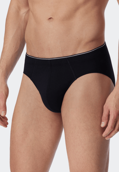 SCHIESSER 95/5 slip (1-pack) - heren supermini slip biologisch katoen zwart