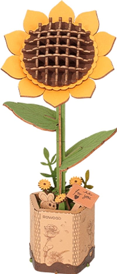Robotime Sunflower TW011 - Zonnebloem - Knutselen - DIY - Houten bouwpakket - Volwassenen