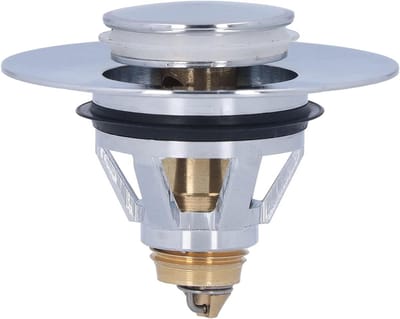 Afvoerstopper - Aftapplug - Verstopping Voorkomen - Roestvrij Messing - Ca. 62 mm Diameter - Zilverkleurig