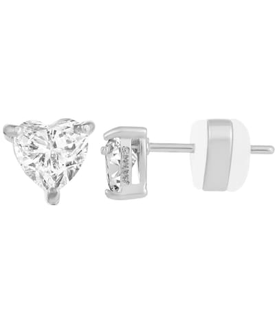 Malinsi® Oorbellen Dames Hart Oorknopjes - Zilverkleurig 5mm RVS - Sieraden Oorringen Vrouw - Oorstekers meisje