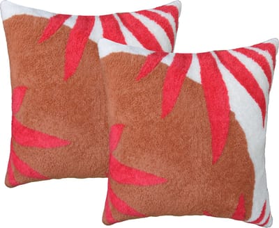 Set van 2 kussenhoes 45x45 cm | Kussens woonkamer | kussensloop | sierkussens | cushion cover | katoen | Full bookley embroidery