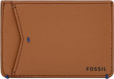 FOSSIL Kaarthouder Joshua Vegan Cactus Card Case Tan Terracotta