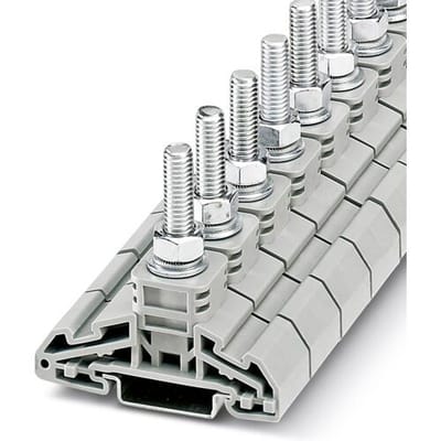Phoenix Contact 3049301 Verbinder voor hoge stroomsterkten 21 mm Boutaansluiting Grijs 25 stuk(s)