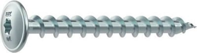 Tellerkop-Schroef. Cylinderkop-torx-T-25. 6.0x40mm. lang. 4 stuks verzinkt. I-fix.