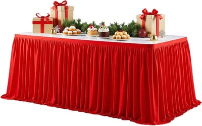 Tafelrok Stof - Decoratieve Tafelrok - Feestelijke Decoratie - Verstelbare Dekking - 18/27 m - Meerdere Kleuren
