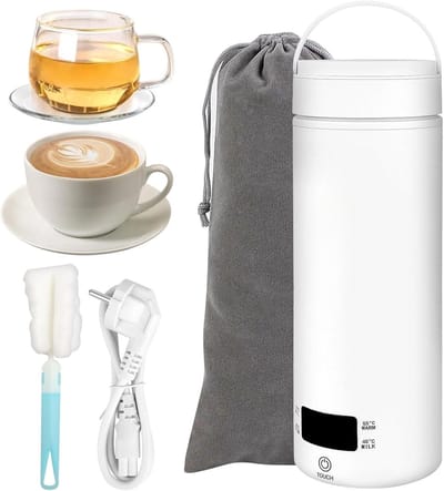 SNJY® Reiswaterkoker - Mini Waterkoker - Draagbare Waterkoker - Kleine Waterkoker - 300W - 0,5L - Wit
