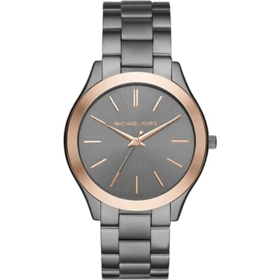Michael Kors MK8576 Slim Runway Unisex 44mm Gunmetal Horloge