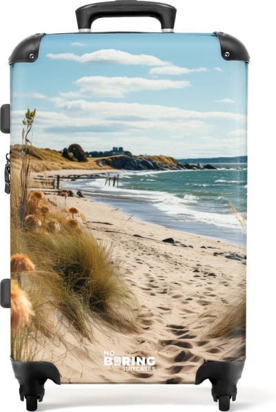NoBoringSuitcases.com® - Koffer groot - Rolkoffer lichtgewicht - Duinen bij zee - Reiskoffer met 4 wielen - Grote trolley XL - 20 kg bagage