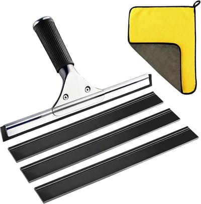 Set van 5 Professionele Raamwissers Zwart 30 cm voor Ramen, Tegels en Spiegels