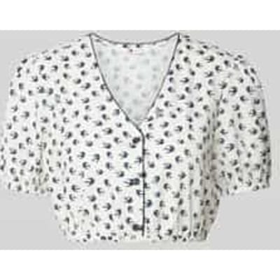 Korte overhemdblouse met knoopsluiting