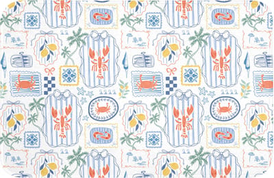 WC mat 60x40 cm - Antislip - Patroon - Zomer - Illustraties - Toiletmat - Vloermat - Douchemat - Toilet tapijt - Toiletmatten