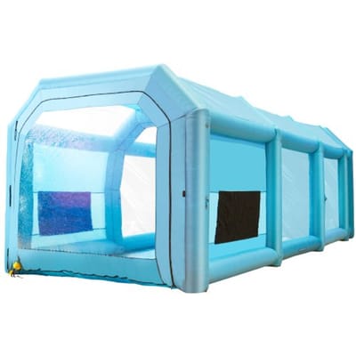 VEVOR Opblaasbare Spuitcabine, Spuitcabine 10,75 x 3,9 x 3,47 m met 2 krachtige blowers, spuitcabine met luchtfiltersysteem, autospuitcabine voor parkeerplaats, tentwerkplek