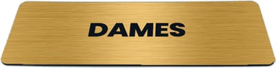 Deurbordje Goud-look met tekst dames - Formaat 150 x 50 mm x 1,6 mm - Zelfklevend | Luxe uitstraling | Geborstelde Gouden toplaag | Gratis Verzending | Decoporta