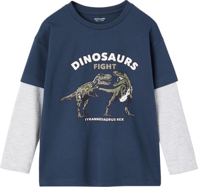 Vertbaudet Jongensshirt met dubbele mouwen