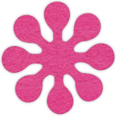 Asterisk vilt onderzetter - Fuchsia - 6 stuks - ø 10 cm Rond - Glas onderzetter - Cadeau - Woondecoratie - Woonkamer - Tafelbescherming - Onderzetters Voor Glazen - Keukenbenodigdheden - Woonaccessoires - Tafelaccessoires