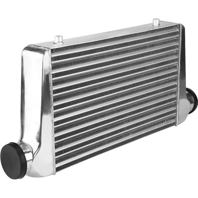 Refroidisseur intermédiaire universel pour moteur de voiture, montage frontal en aluminium gray