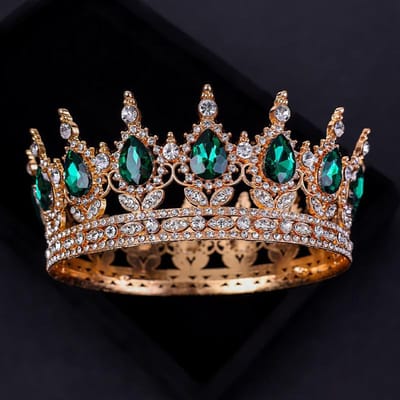 De Luxe en Schitterende Tiara van de Bruid Een Volledig Rond Design Prinsessenstijl Trouwjurk Hoofddeksel Bloem Taart Decoratie en Ornamenten