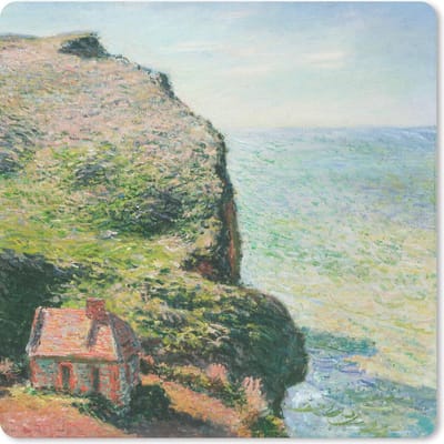 Muismat 20x20 cm - Mousepad Het wachtershuisje - Claude Monet - Muismatten