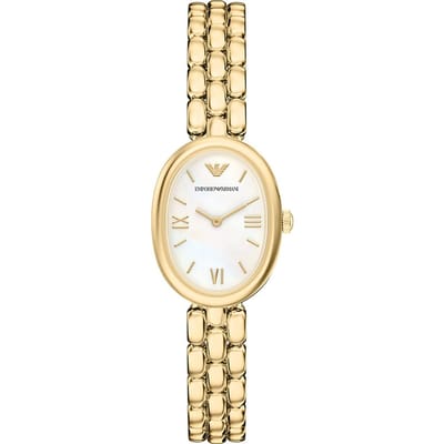 Emporio Armani AR11777 Vrouwen Horloge 28 mm - Goudkleurig