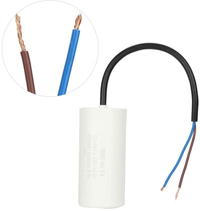 Allecto - Gemetalliseerde condensator - Condensatormotor aandrijving - Hoge temperatuurweerstand - Witte condensator - Betrouwbare isolatieprestati...