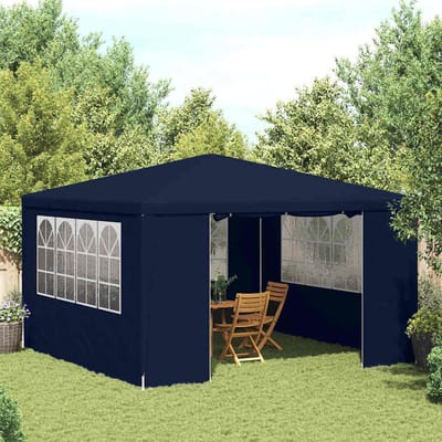 vidaXL - Partytent - met - zijwanden - professioneel - 90 - g/m² - 4x4 - m - blauw