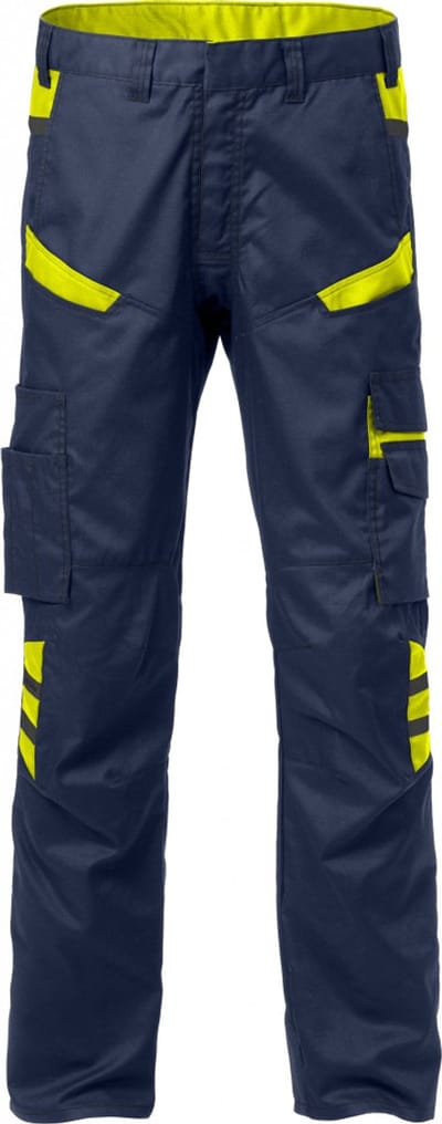 Fristads Broek 2552 Stfp - Marineblauw/hi-vis geel - C52