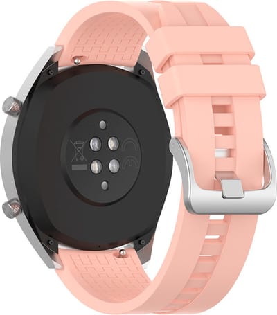 Strap-it 20mm - siliconen stripe horlogeband geschikt voor Samsung Galaxy Watch 7 (40 & 44mm) / Galaxy Watch 6 (Classic) / Galaxy Watch 5 / 5 Pro / Watch 4 (Classic) / Watch 3 41mm / Watch 1 42mm / Watch Active (2) / Watch FE / Gear Sport - roze