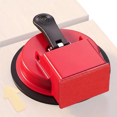 Vloer Kier Gereedschap - Voegen Vuller - Vloer Reparatie - Rubber Zuignap - 14 x 13 x 5 cm - Rood