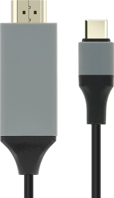 WiWu, USB-C naar HDMI Adapterkabel - 4K Ultra HD HDTV - 2m, Zwart