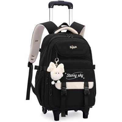 Schoolrugzak met Wielen voor Kinderen Rolrugzak voor Meisjes Student Rugzak 2/6 Wielen Trolley Schooltassen Kinder Boekentas