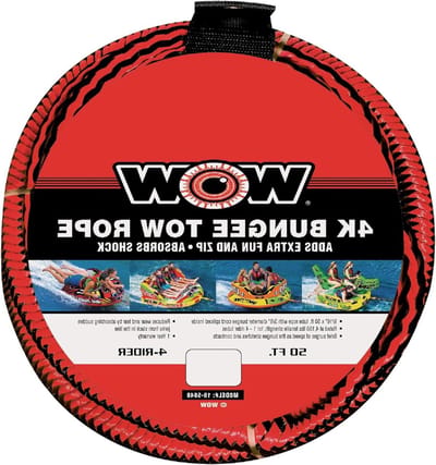 Watersport Touw - Bungee Touw - Waterskiën Tubes - Schokdempend Ontwerp - 15 Meter - Zwart