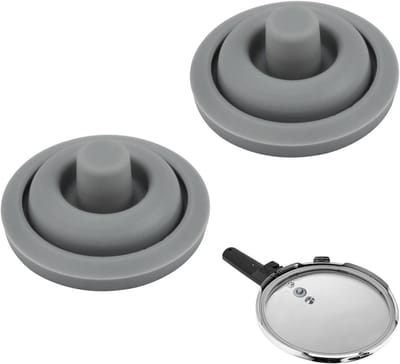 Set van 2 siliconen afdichtingen voor snelkookpannen, vervangonderdeel voor 2.5 tot 8.5 liter, geschikt voor 18 cm en 22 cm diameter