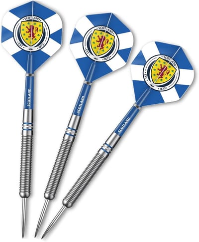 Professionele Steel Tip Darts 24g | 90% Tungsten | Schotse Vlag Ontwerp