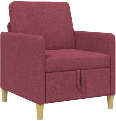 vidaXL - Sofa - met - Opbergruimte - Wijnrood - 72 - x - 78 - x - 87 - cm - Polyester