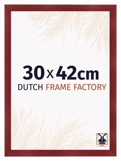 Fotolijst 30x42 cm - MDF - Wijnrood Geveegd - Praag