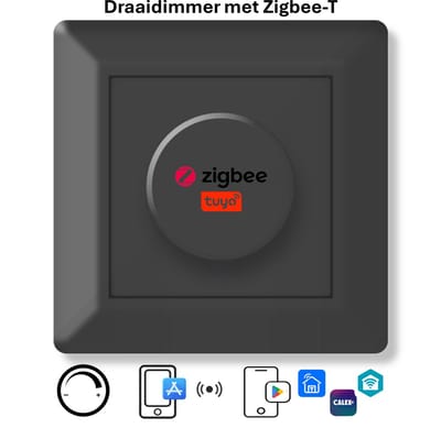 Freelux - Led Dimmer - Zigbee Smart Life - 230VAC - 3-250W/1,1A - Inbouw - Signaal zwart mat gelakt