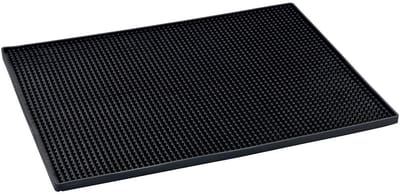 Maxi Afdruipmat, Droogmat voor Servies, 40 x 1 x 30 cm, Zwart