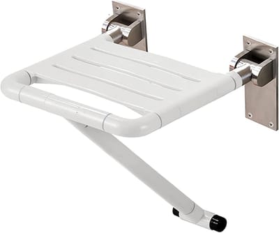 Opvouwbare Douchezitting - Wandkruk Badkamer - Veilig Douchen - Ruimtebesparend Ontwerp - 200kg Draagvermogen - Wit