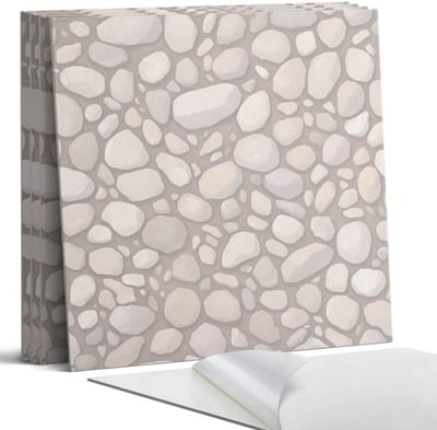 Coloray Wandpanelen Zelfklevend - Natuursteenpatroon Zelfklevende Wandpanelen - 50 cm x 50 cm - Beige Wandpaneel PVC - 4 stuks - Texturen Wandpanelen Zelfklevend - Wandbord Keuken - Wandpaneel Badkamer