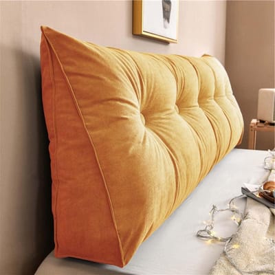 Wigkussen - Leeskussen rugsteun - Comfortabel lezen - Afneembare hoes - 135x50x20 cm - Oranje