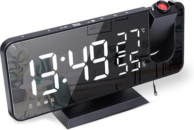 Wekkerradio Met Projectie - Klok Met Projectie - FM Radio - Dubbel Alarm - Wekkerradio Met Licht