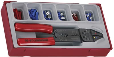 Kabelschoentang + kabelschoenen TT1 tray 121 delig Teng Tools TTCP121