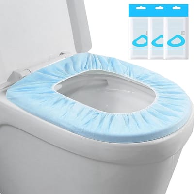 Wegwerp Toiletstoelhoezen - Reis Toilet Covers - Hygiënisch Reizen - Waterdicht Anti-slip - 20 stuks - Blauw