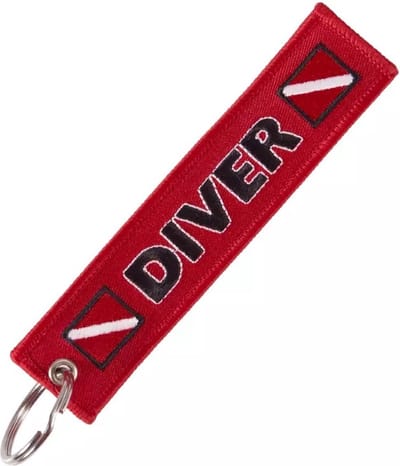 GoedeDoelen.Shop | Lanyard Sleutelhanger Diver | Tashanger | Scuba Sleutelhanger | Scuba Tashanger | Diver | Duiker | Duiksport | Duik Sleutelhanger | Duik Tashanger | Afmeting 12,5 X 3 CM