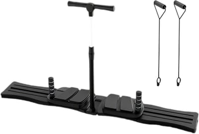 Pilates Trainingsbord - Yoga Reformer - Fitnessoefeningen Thuis - Draagbaar En Antislip - 75x13.5cm - Zwart