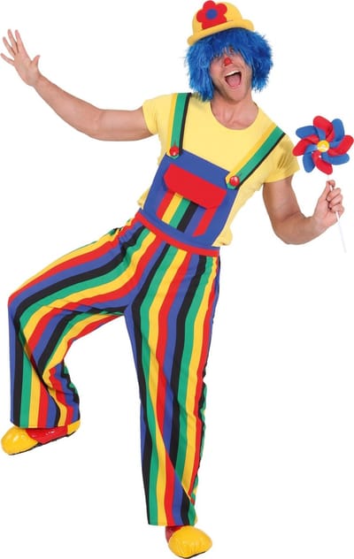 Tuinbroek Clown Gestreept Volwassenen - Maat 50/52