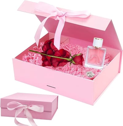 Cadeaubox met Deksel 21 x 17 x 7 cm, Magnetische Cadeaubox voor Verjaardagen, Bruiloften en Kerstmis