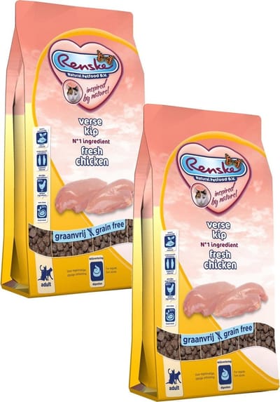 Renske Kat Adult Verse Kip - Kattenvoer - 2 x 6 kg