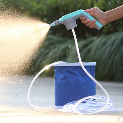 Pulvérisateur de pompe à air haute pression automatique Plantes Arrosage Pompe Pulvérisateur Électrique Rechargeable Arrosage Nettoyage de voiture bleu